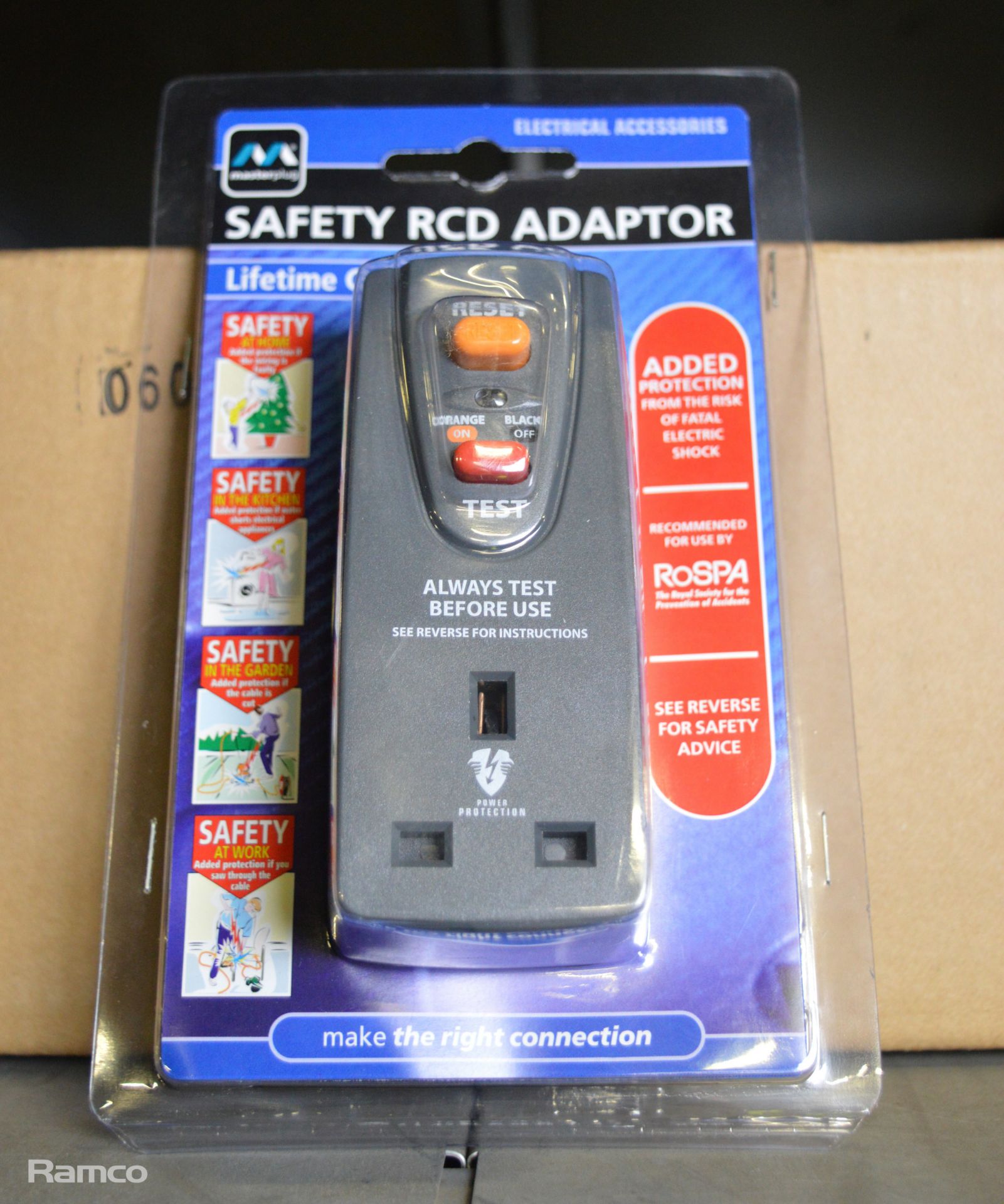 Masterplug Safety RCD Adaptor Plugs 10 Per Box - 1 box - Image 2 of 3