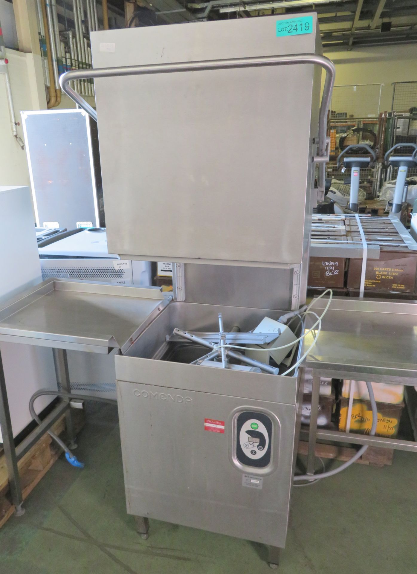 Comenda C 1300RT Dishwasher 380-400V with pre table & run off tabling - Image 3 of 5