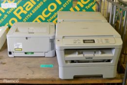 2x Brother DCP-7055 office printers, Brother HL-22 office printer