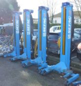 4x Sefac S3 8.2 Tonne Mobile Column Lifts - YOM 05/11/10 - each lift weights 395 kg - 400V