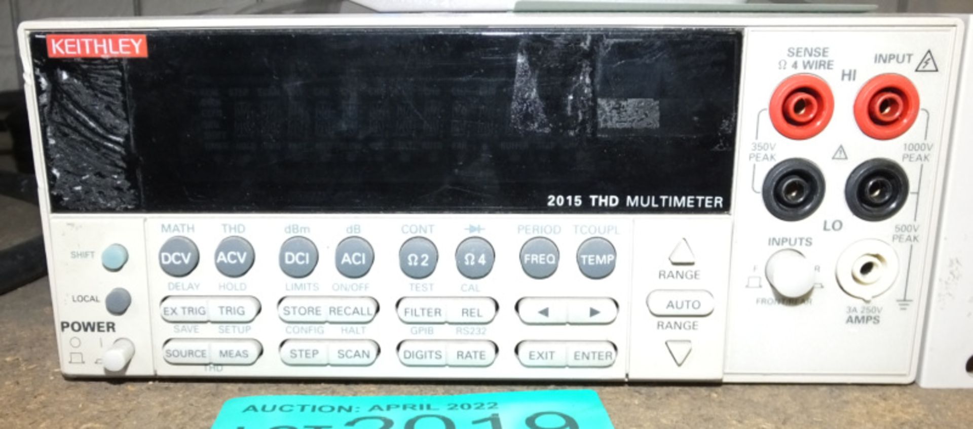 Keithley 2015THD 6.5 Digit Multimeter - Image 2 of 3