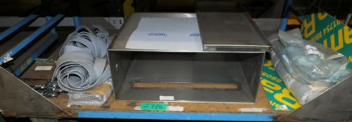 Various Catering Equipment, Plastic Door Strips, Brackets, Shelving