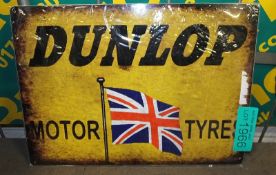 Tin sign 400 x 300mm - Dunlop