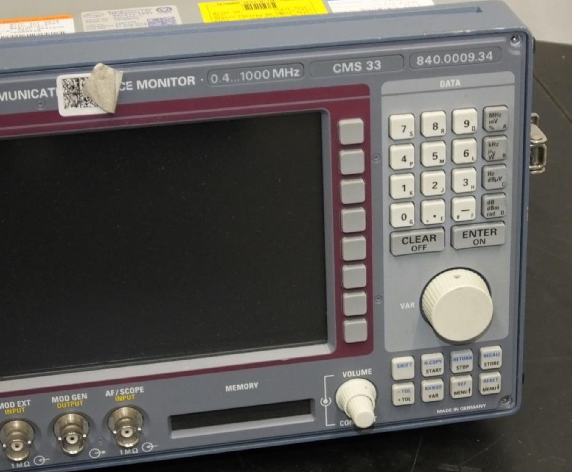 Rohde & Schwarz Radio Communications monitor 0.4 - 1000mhz - CMS33 - 840.0009.34 - NO COVER - Image 3 of 7