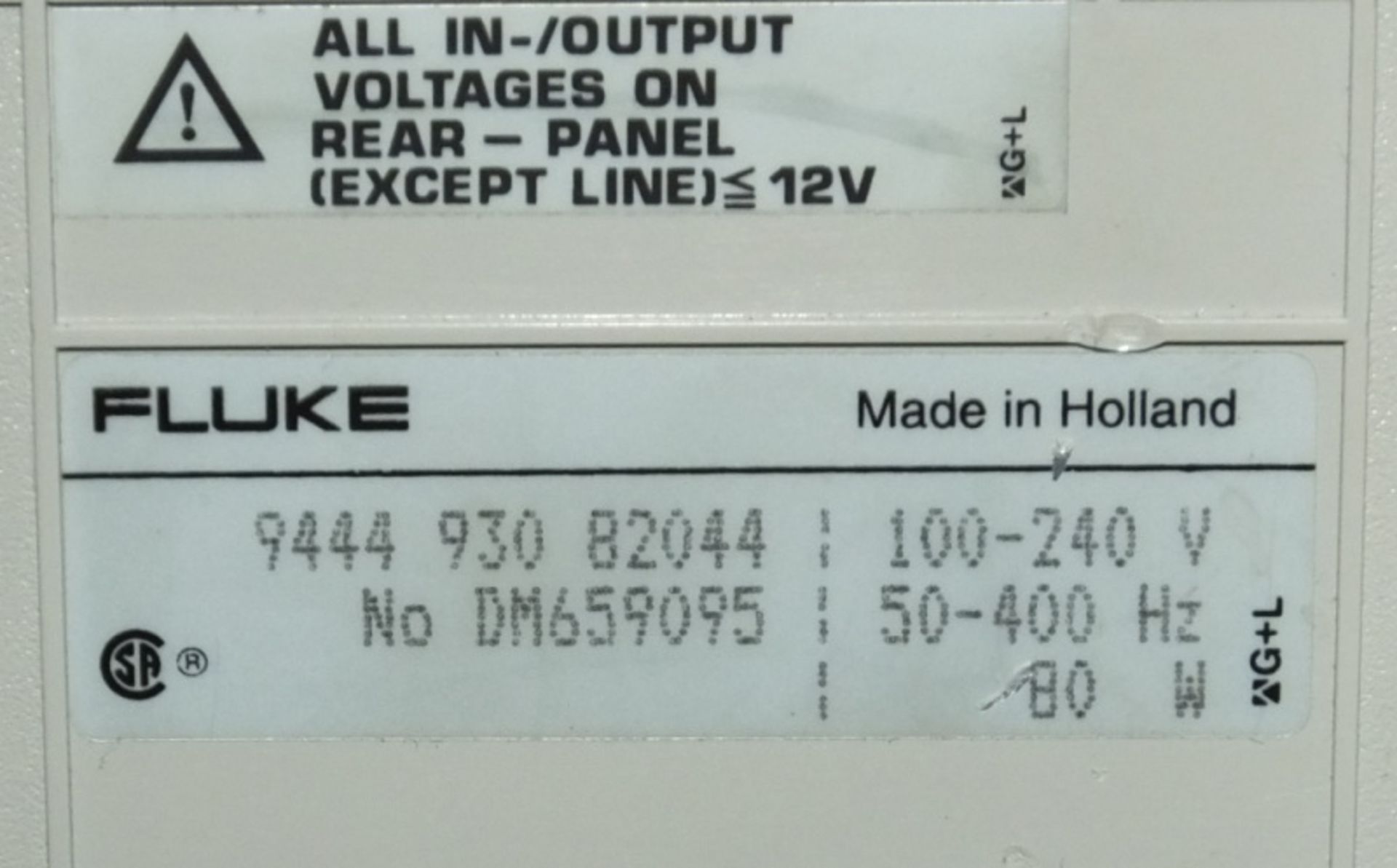 Fluke PM3082 Oscilloscope 100mhz - 3x 10:1 passive probes, 1x 1:1 passive probes, manual, 2x RS conn - Image 4 of 5