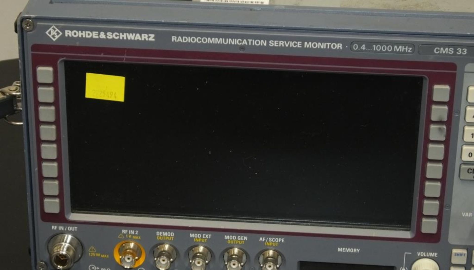 Rohde & Schwarz Radio Communications monitor 0.4 - 1000mhz - CMS33 - 840.0009.34, antenna base in co - Image 3 of 18