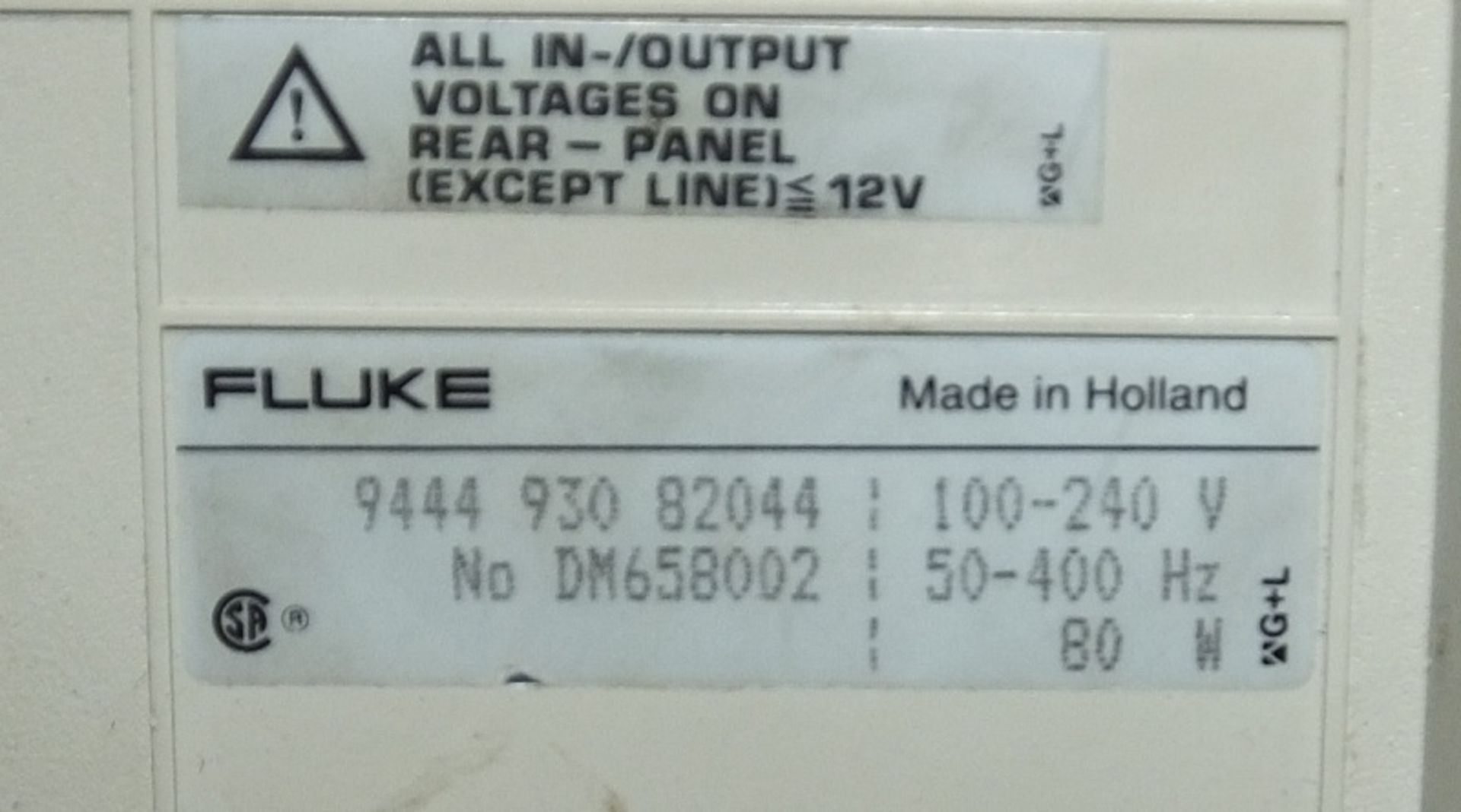 Fluke PM3082 Oscilloscope 100mhz - 1x 1:1 passive probes, manual, cable, 1x RS connector, accessory - Image 4 of 5