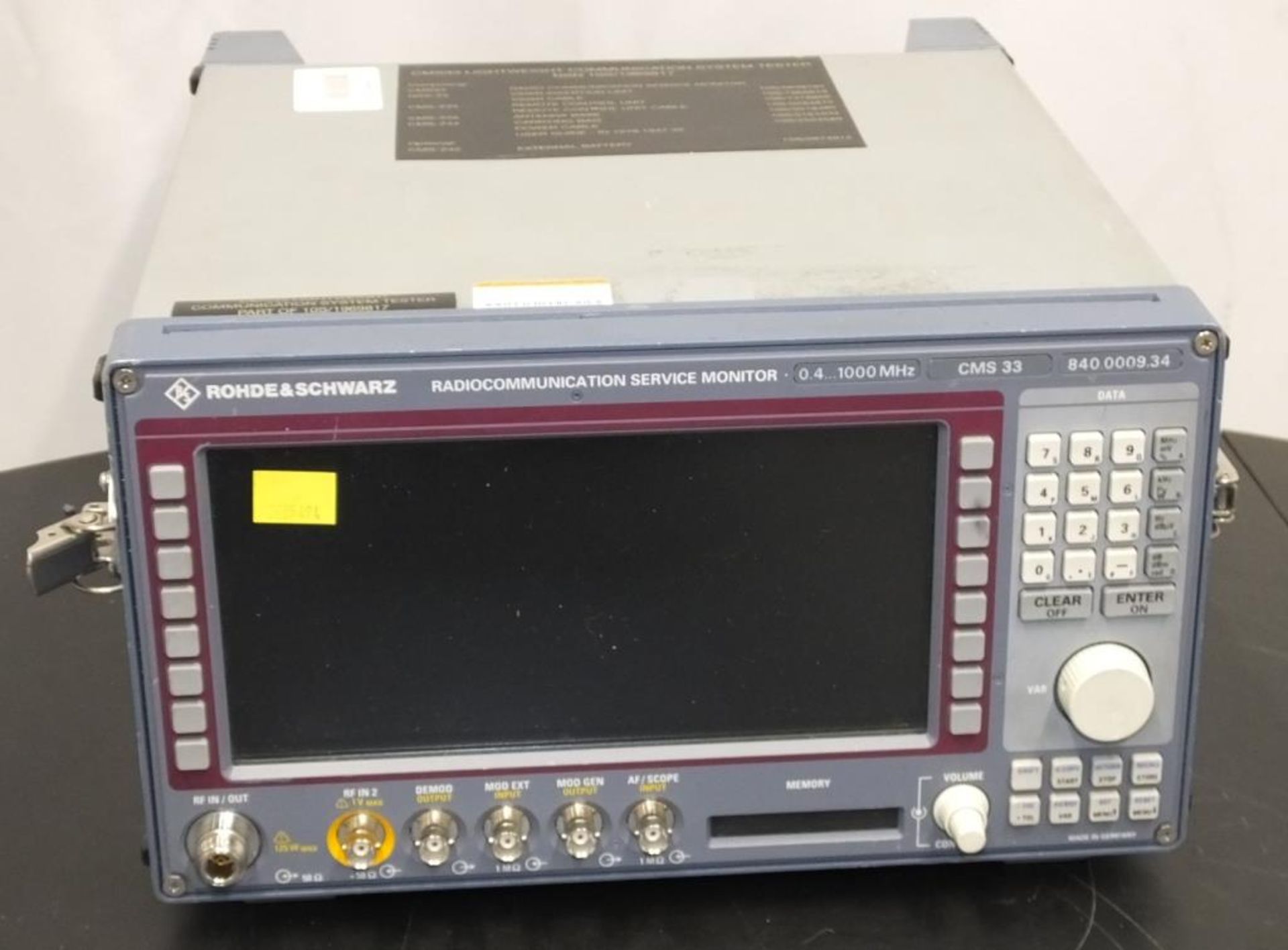 Rohde & Schwarz Radio Communications monitor 0.4 - 1000mhz - CMS33 - 840.0009.34, antenna base in co - Image 2 of 18