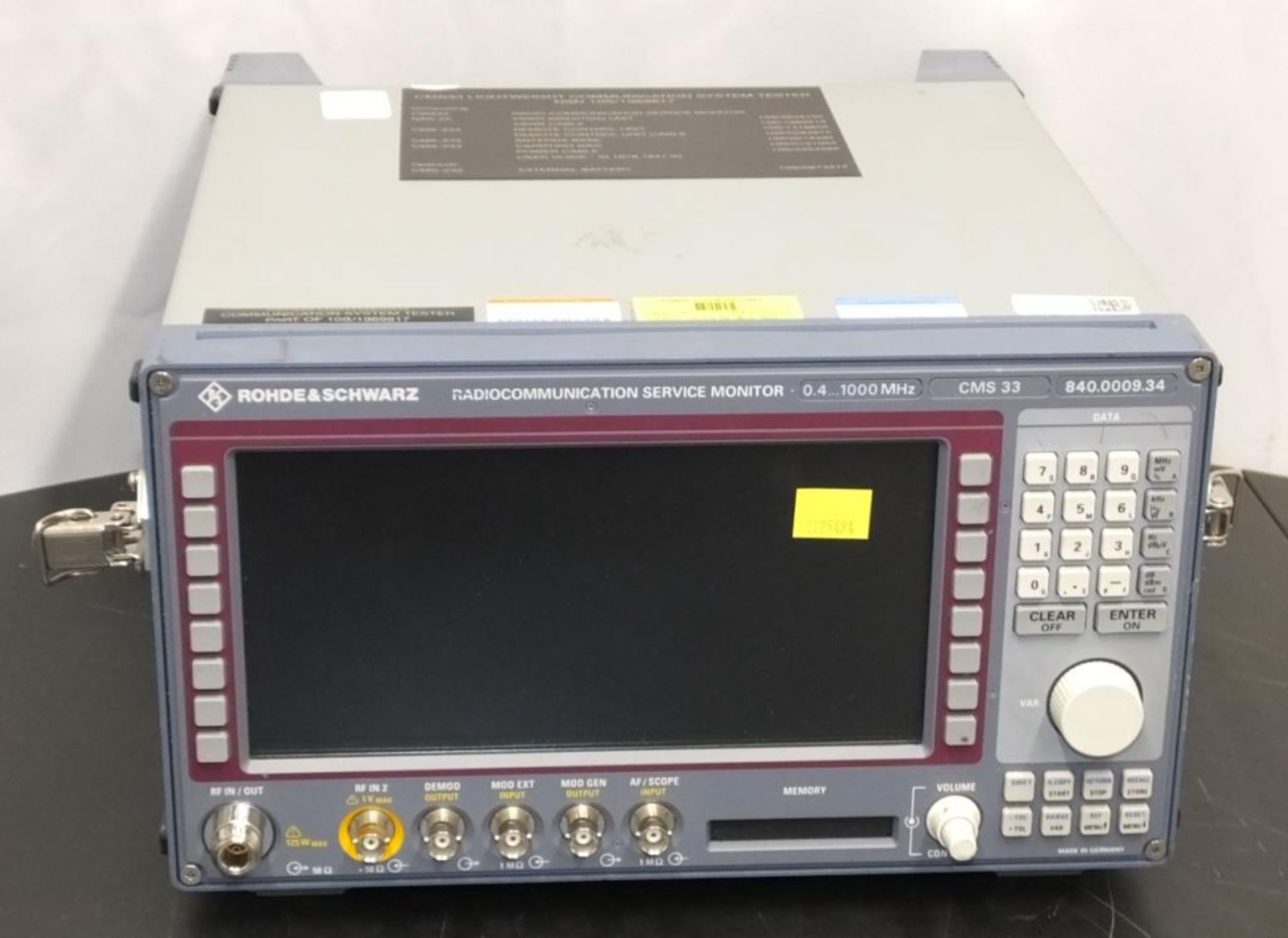 Rohde & Schwarz Radio Communications monitor 0.4 - 1000mhz - CMS33 - 840.0009.34 antenna base in cov - Image 2 of 16