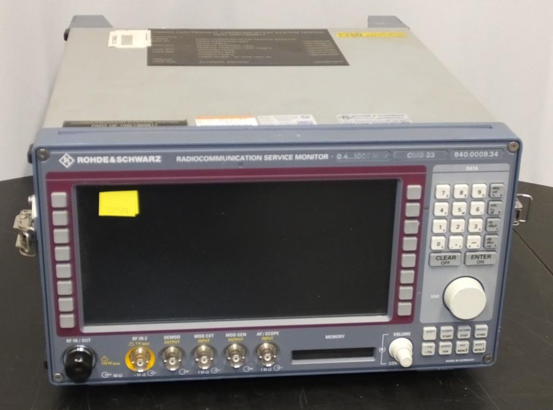 Rohde & Schwarz Radio Communications monitor 0.4 - 1000mhz - CMS33 - 840.0009.34, antenna base in co - Image 2 of 9