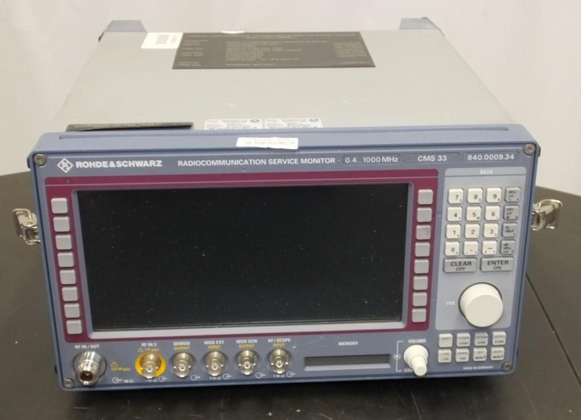 Rohde & Schwarz Radio Communications monitor 0.4 - 1000mhz - CMS33 - 840.0009.34, antenna base in co - Image 2 of 17