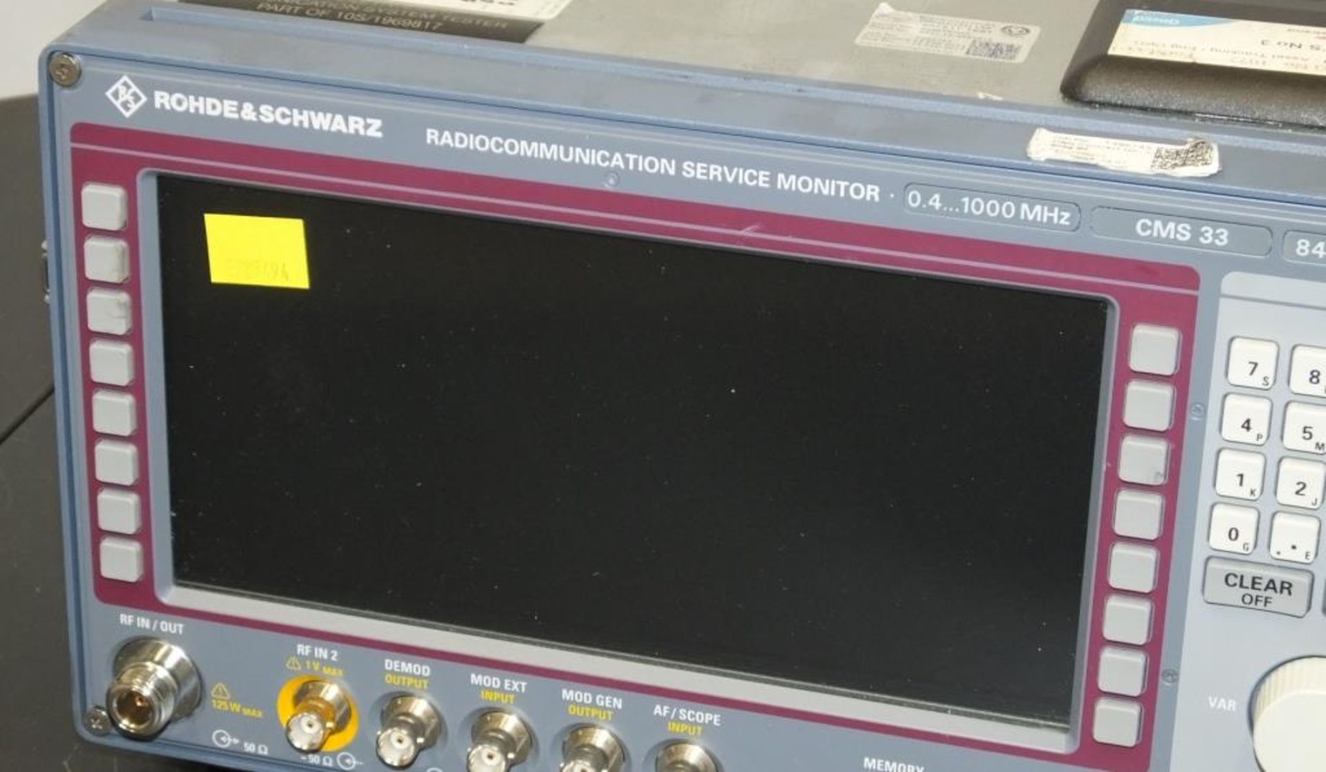 Rohde & Schwarz Radio Communications monitor 0.4 - 1000mhz - CMS33 - 840.0009.34, antenna base in co - Image 3 of 9