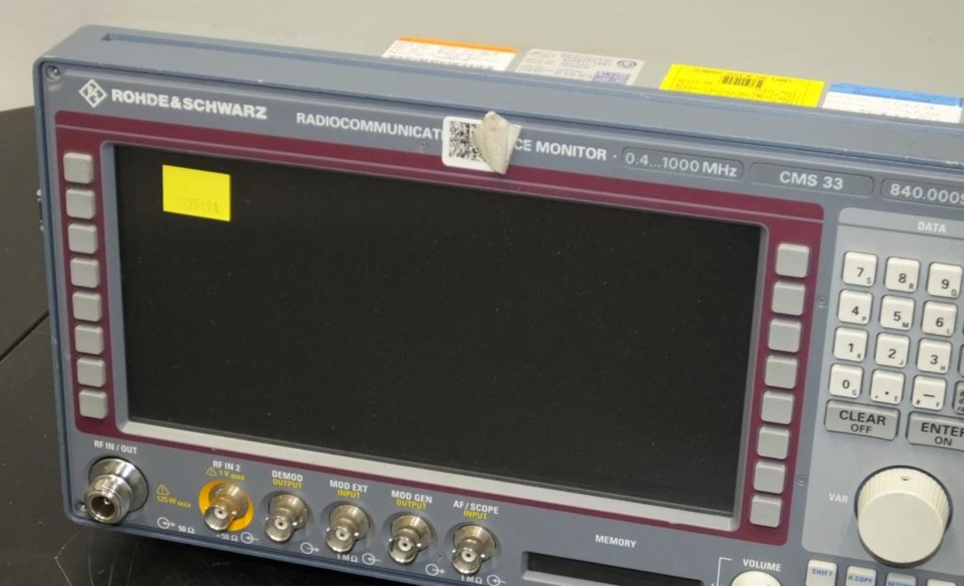 Rohde & Schwarz Radio Communications monitor 0.4 - 1000mhz - CMS33 - 840.0009.34 - NO COVER - Image 2 of 7