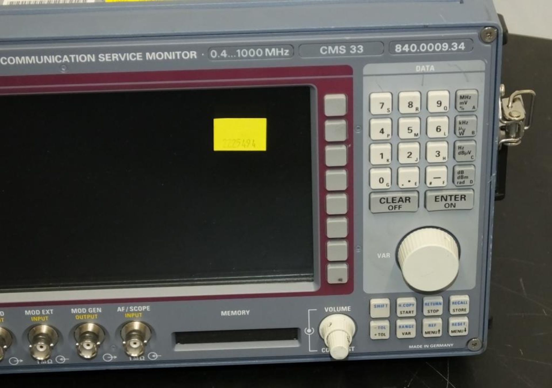 Rohde & Schwarz Radio Communications monitor 0.4 - 1000mhz - CMS33 - 840.0009.34 antenna base in cov - Image 4 of 16