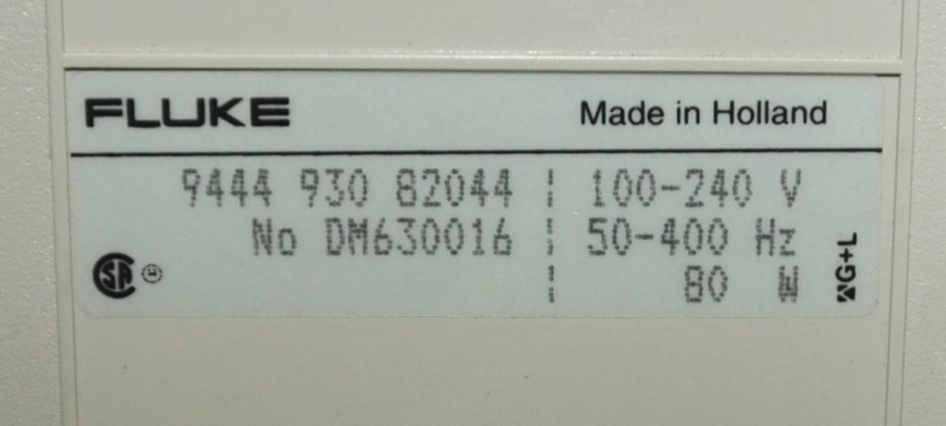 Fluke PM3082 Oscilloscope 100mhz - 1x 10:1 passive probes, manual, cable, 2x RS connectors, accessor - Image 4 of 5