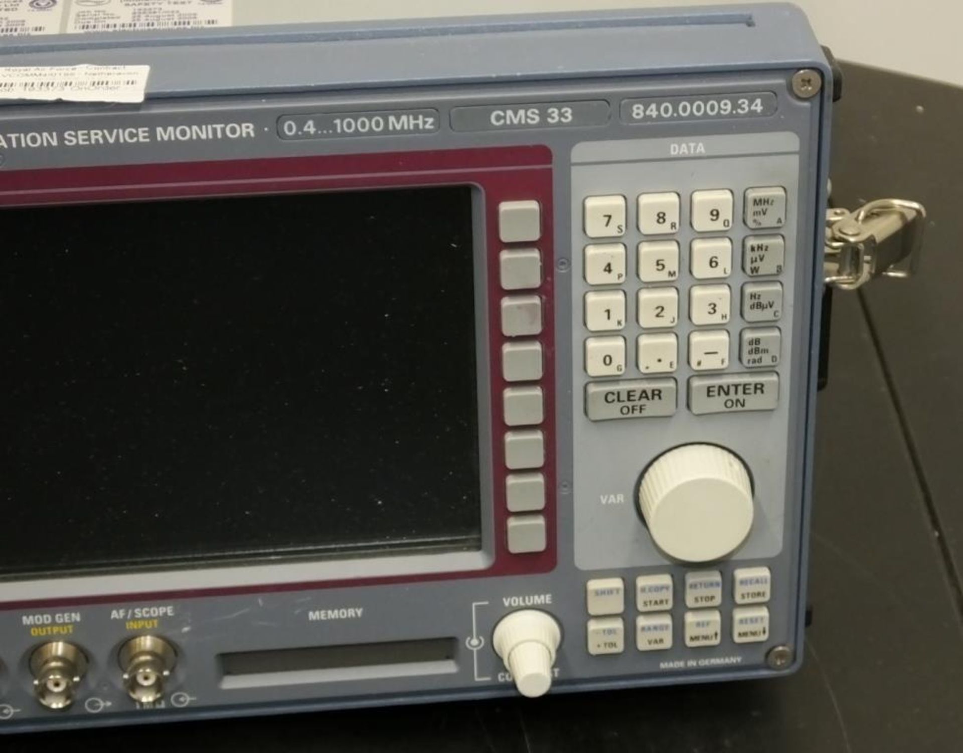 Rohde & Schwarz Radio Communications monitor 0.4 - 1000mhz - CMS33 - 840.0009.34, antenna base in co - Image 4 of 17