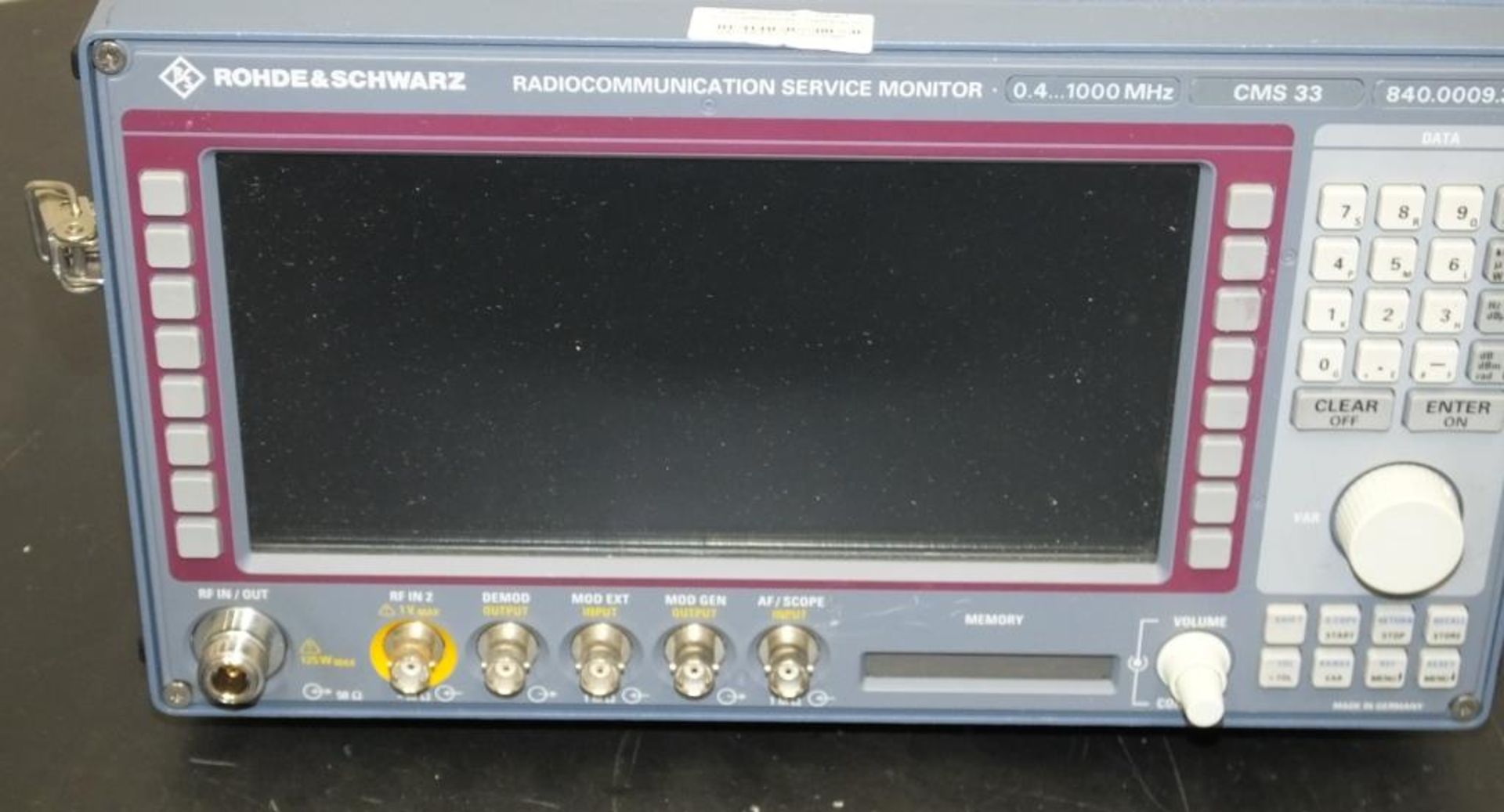 Rohde & Schwarz Radio Communications monitor 0.4 - 1000mhz - CMS33 - 840.0009.34, antenna base in co - Image 5 of 17