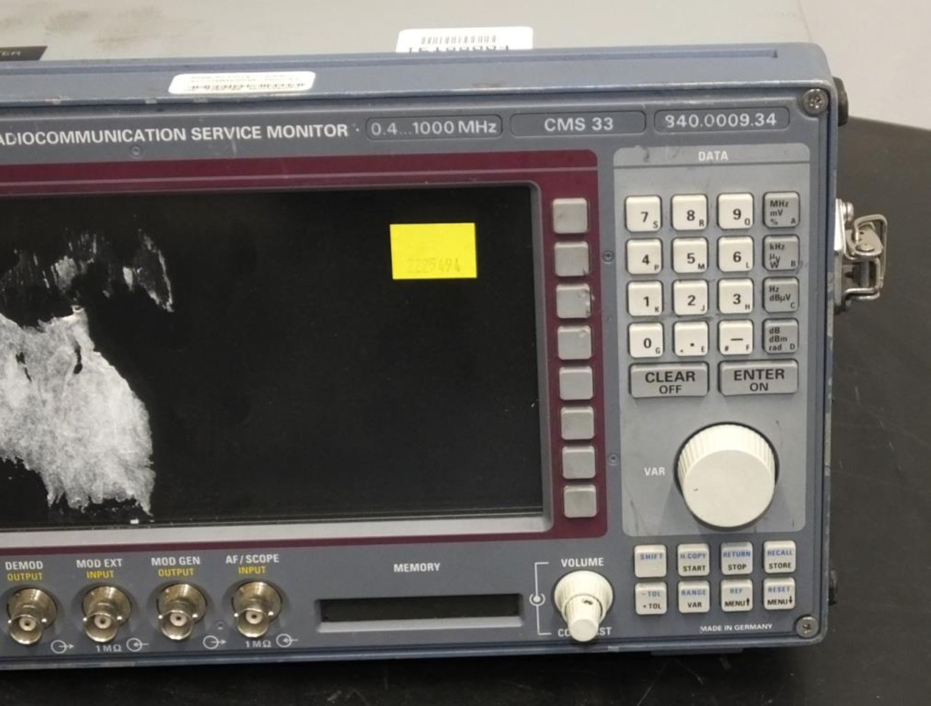 Rohde & Schwarz Radio Communications monitor 0.4 - 1000mhz - CMS33 - 840.0009.34 - NO COVER - Image 3 of 8