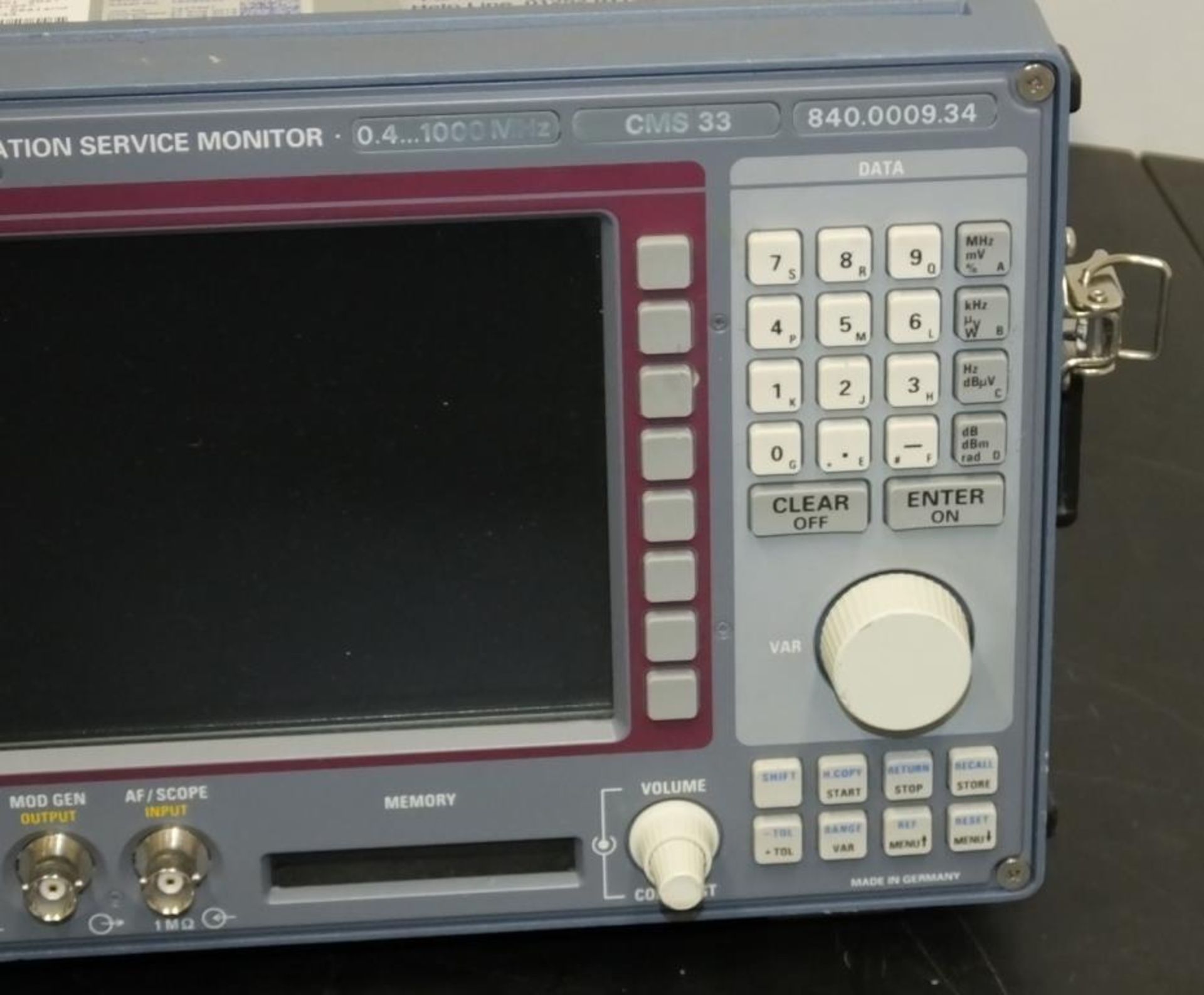 Rohde & Schwarz Radio Communications monitor 0.4 - 1000mhz - CMS33 - 840.0009.34, antenna base in co - Image 4 of 9