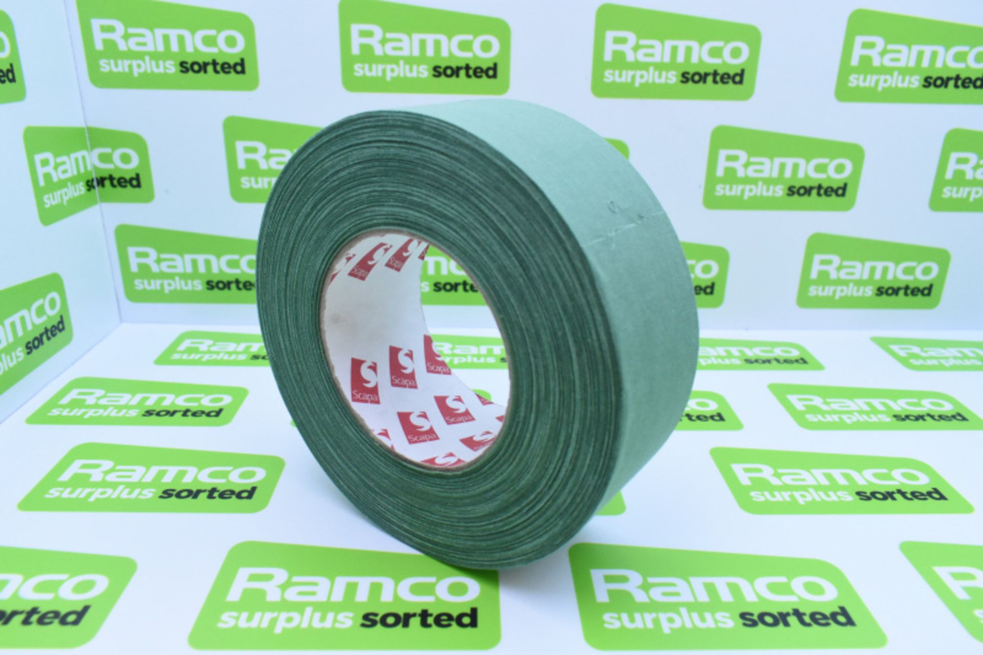 Scapa 3302 Pro Tape - Olive Green - 50mm x 50M rolls - 16 rolls per box - 1 box - manufactured 01/03 - Image 4 of 4