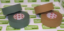 Auction of British Army Issue Scapa Cloth Tape - Olive Green & Tan - 50mm x 50M rolls - Various Quantities