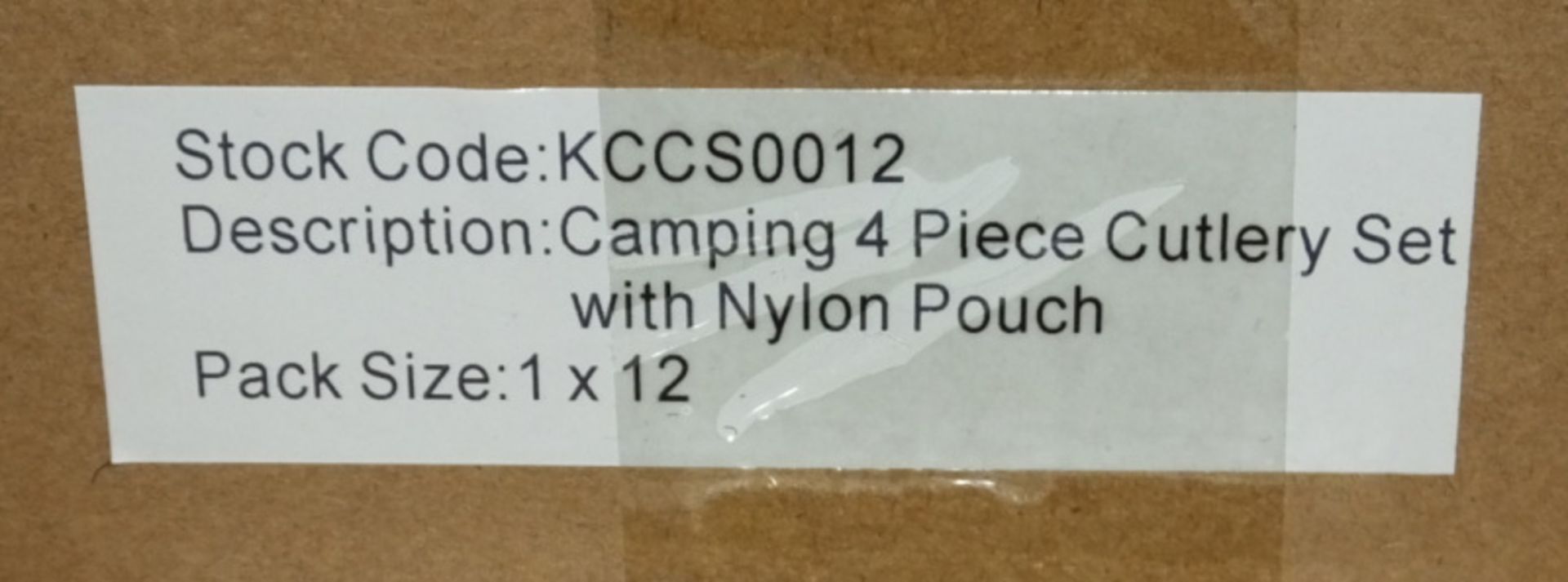 Camping 4 piece cutlery sets with nylon pouch - 12 per box - 4 boxes - Image 3 of 3