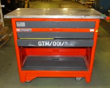 Facom 4 drawer tool trolley 120 x 60 x 100cm - incomplete