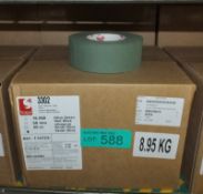 Scapa Tape 3302 - Olive Green - 50mm x 50M - 16 rolls per box - 2 boxes