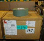 Scapa Tape 3302 - Olive Green - 50mm x 50M - 16 rolls per box - 2 boxes