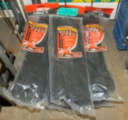 Cable ties - black - 15 inch / 380mm - 200 per pack - 6 packs