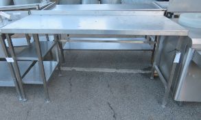 Stainless Steel Work Station L 1760mm x W 700mm x H 900mm