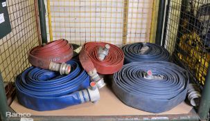 7 reels of Layflat fire hose