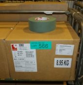 Scapa Tape 3302 - Olive Green - 50mm x 50M - 16 rolls per box - 2 boxes