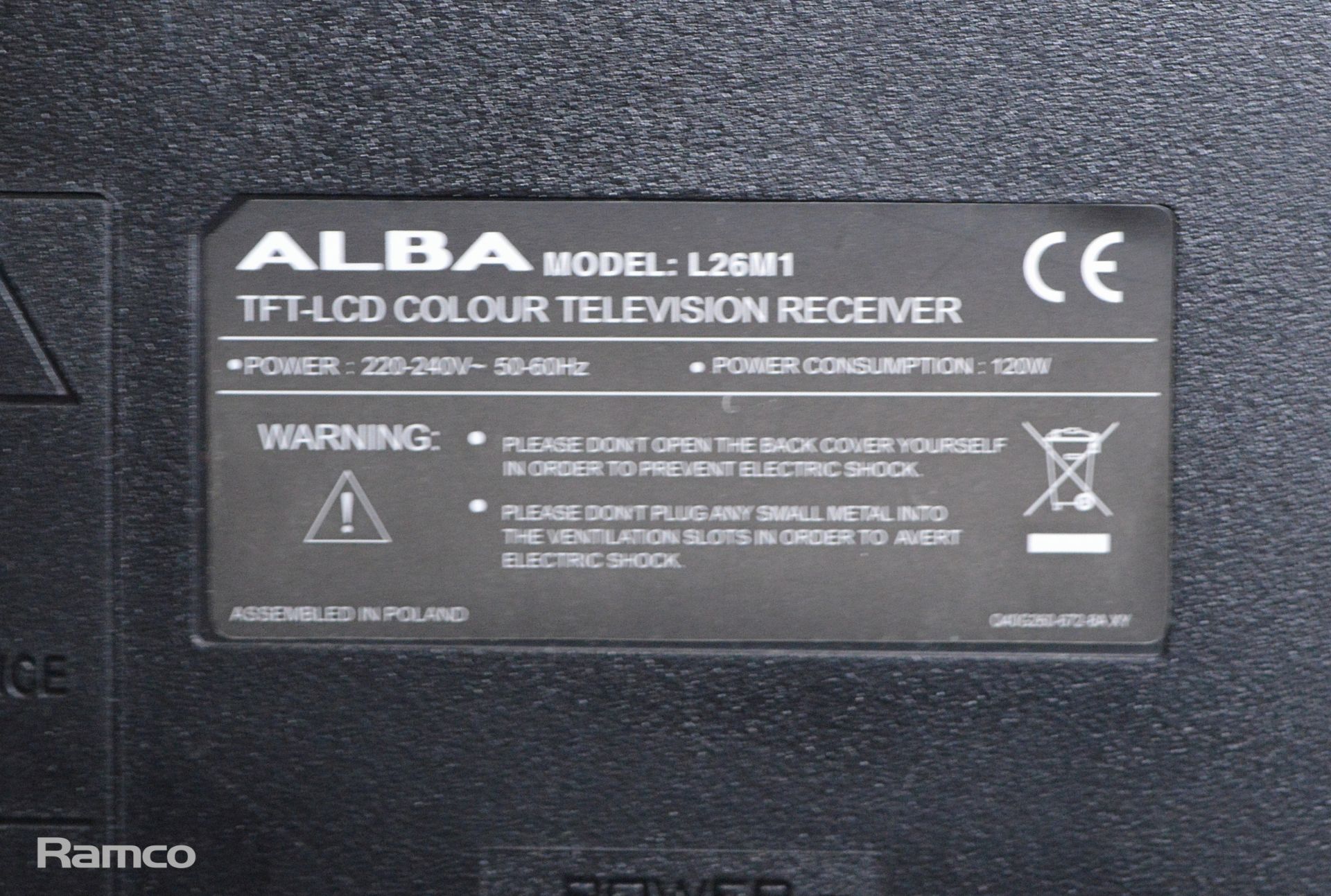 Alba CTF1671A 16 inch TV, Alba L26M1 26 inch TV, LG 32LC56 32 inch TV - Image 5 of 6