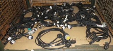 14x PRG Female Socapex Spider Fan-In to 15A Plug Cables 1M