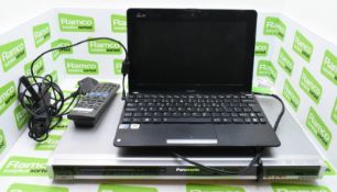 ASUS Eee PC 1015P netbook, Panasonic S33 DVD player