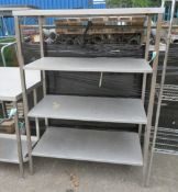 Stainless steel 4-Tier Shelving L 1220 x W 600 x H 1680mm