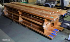 8x School wooden balance benches L 340cm