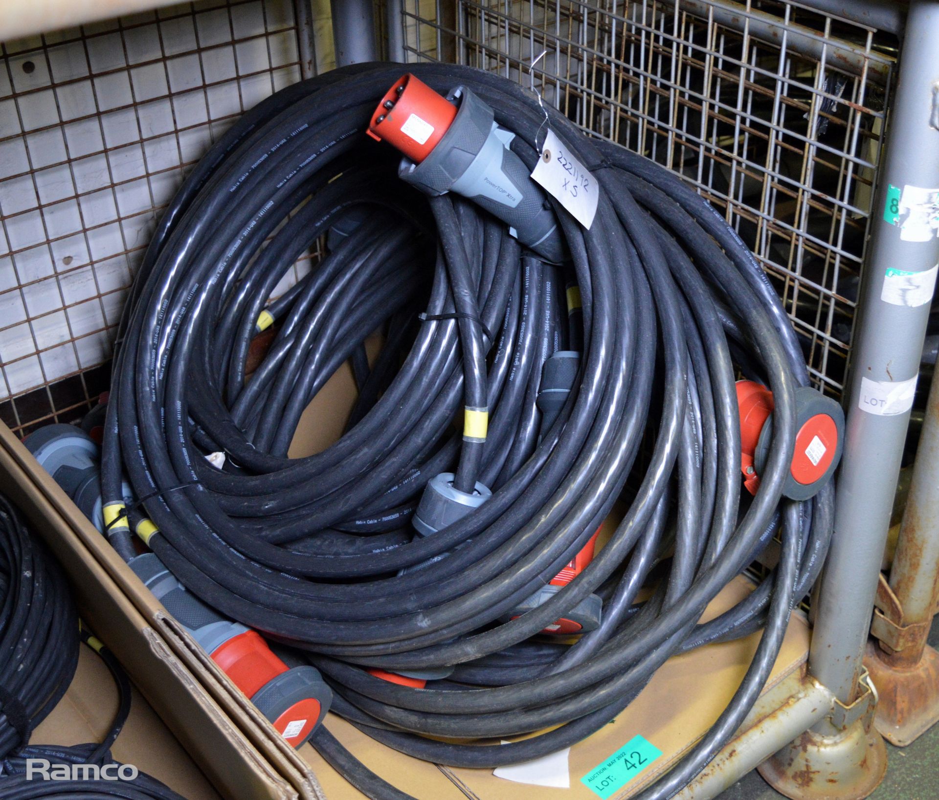 5x Mennekes PowerTOP Xtra 63a 400vac 3 Phase Power Harness 15m - Image 2 of 3