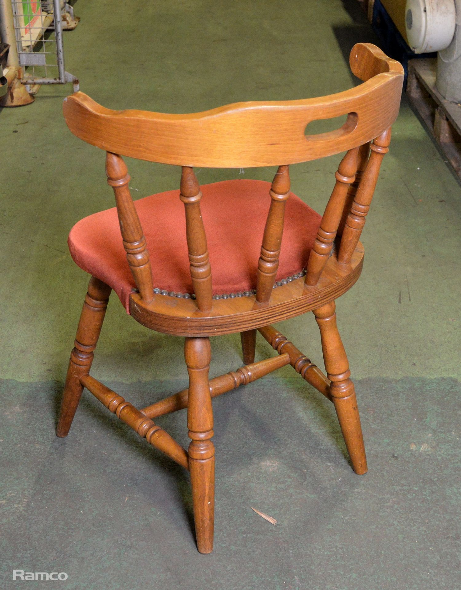 8x Captain-style bar chair with padded seat - seat H 45cm - Image 4 of 4