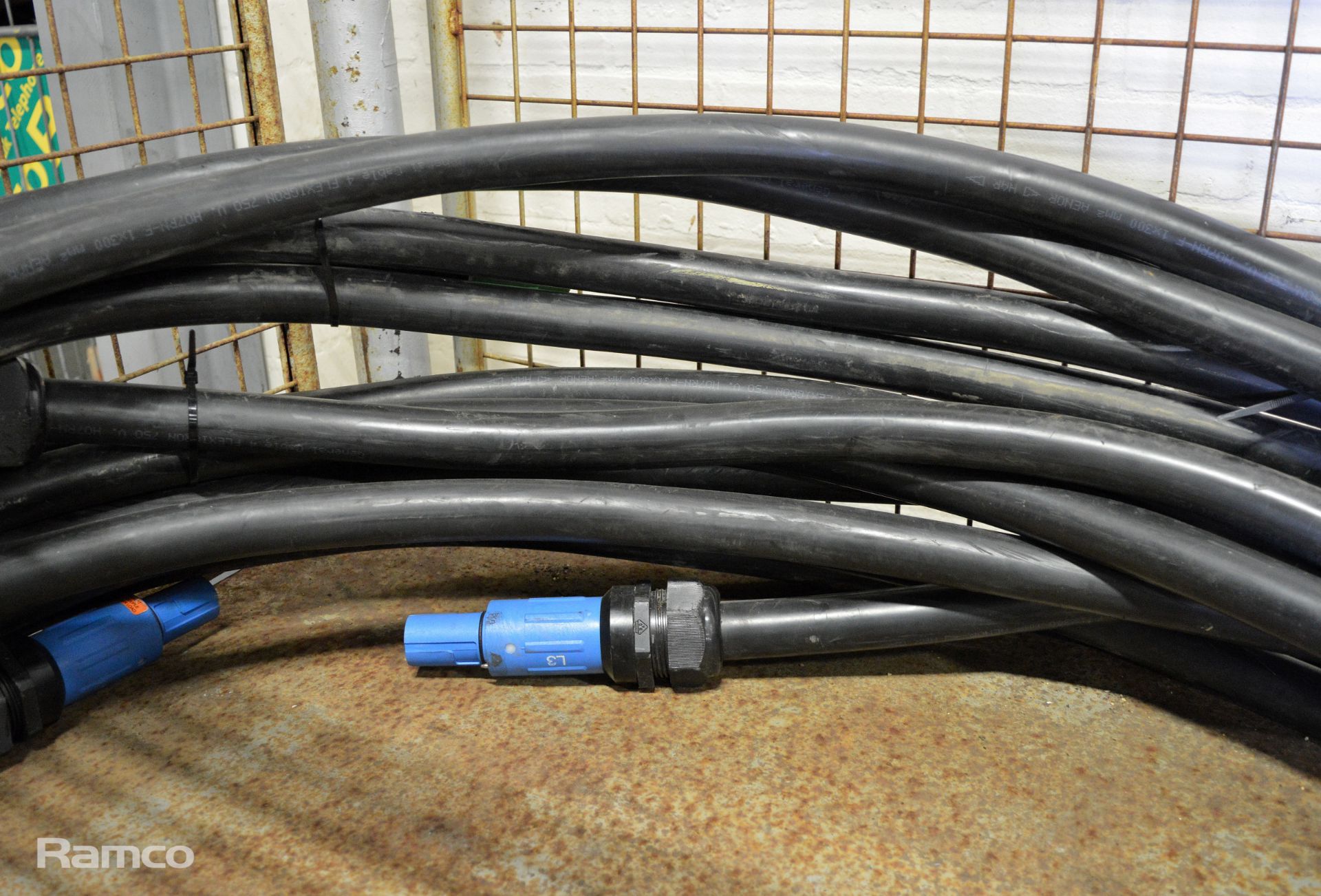 5x Heavy duty extension cable with M/F coupling 600vac 660amp - Image 2 of 3