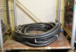 5x Heavy duty extension cable with M/F coupling 600vac 660amp