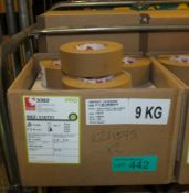 Scapa 3302 Buff Tan Linen Tape - 50mm x 50m rolls - 16 Per Box - 2 boxes