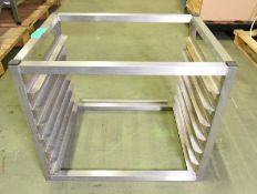 Stainless steel shelving - 7x rack L 67 x W 50 x H 55cm