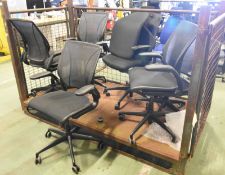 6x HumanScale Diffrient World Mesh Office Chairs