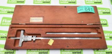 Vernier Depth Gauge & Wooden Case