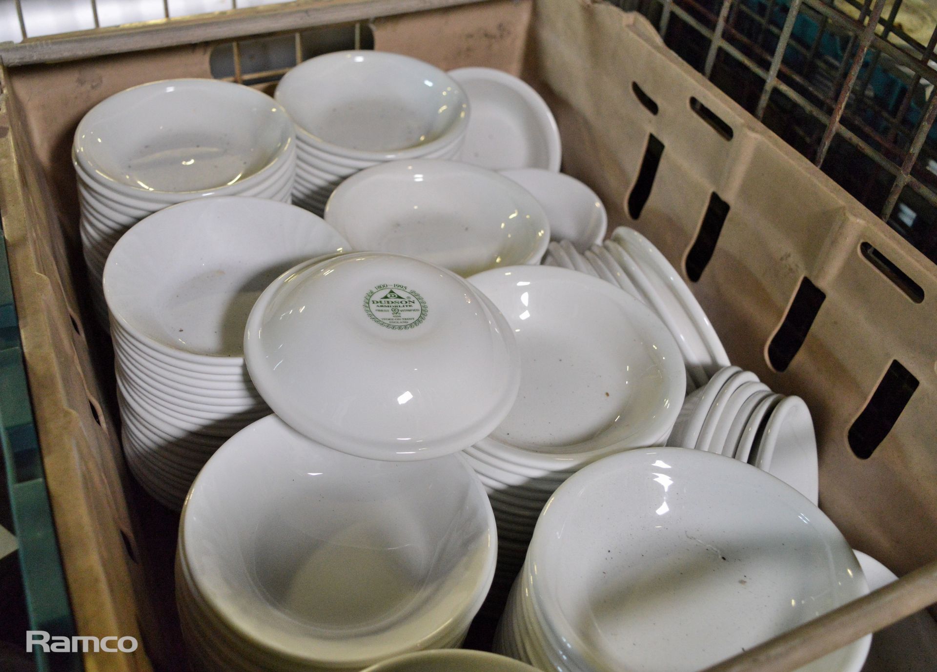 Various Crockery - White Tea & Coffee Cups, saucers, soup bowls - Image 5 of 5