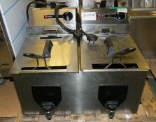 Parry 2003 Electric countertop double fryer 510 x 520 x 390