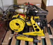 Weber Hydraulic Rescue Equipment - power pack with hose, cutter, spreader, ram