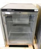 Liebherr Pro-line R600A glass fronted fridge L 60 x W 60 x H 85cm